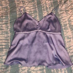 Light blue skinny strap blouse. Good condition